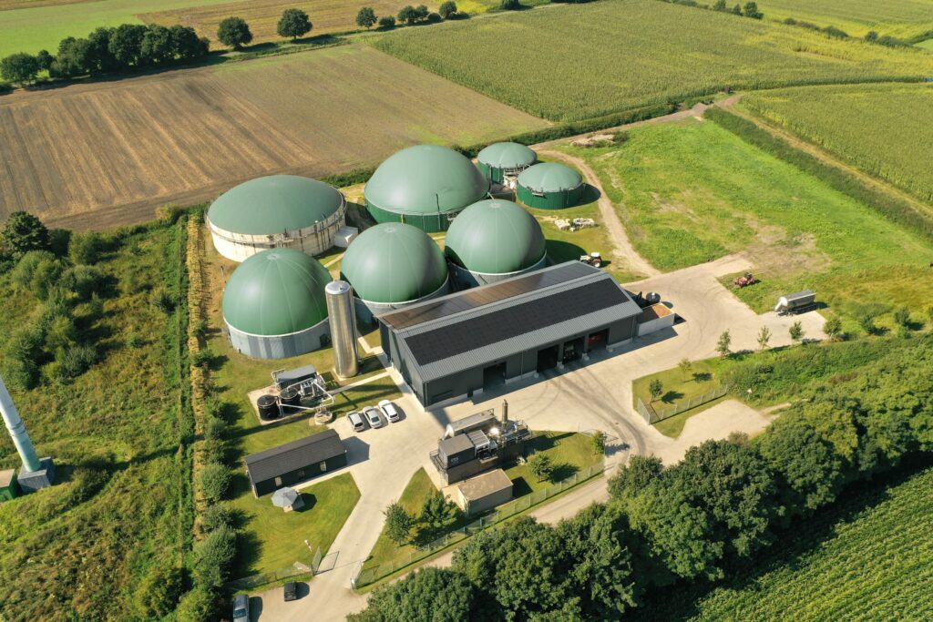Luftbild der Anlage für Bioenergie