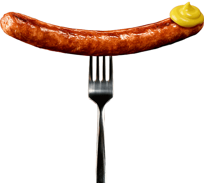 Schinkengriller auf Gabel